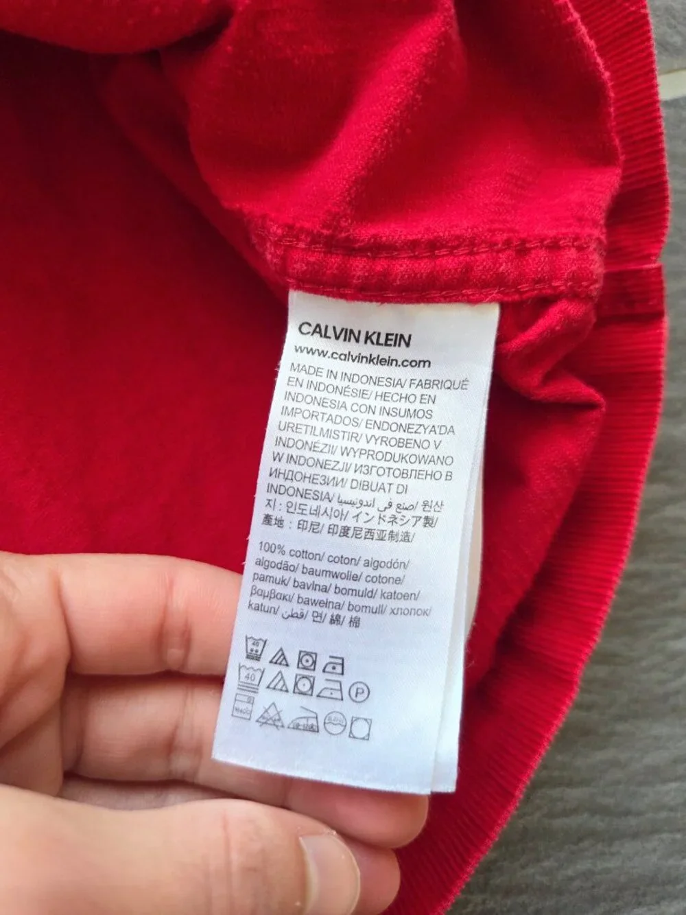 Calvin Klein Jeans Red Corduroy Button Down Shirt Jacket Shacket - Large